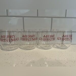 Threshold Merry Christmas Stemless Wine Glasses - Set of 4